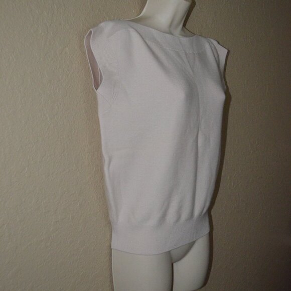 NWOT Sz XS The Reset R Label Cream Wool Cap Sleeve Boat Neck Sweater Top - Picture 3 of 5